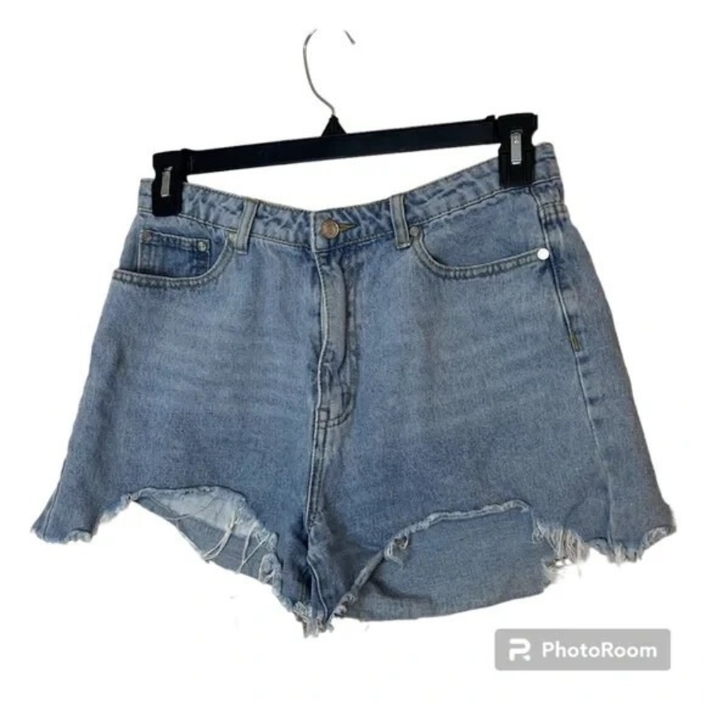 Missguided Denim Cutoff Distressed Shorts‎ Size 8 Tall